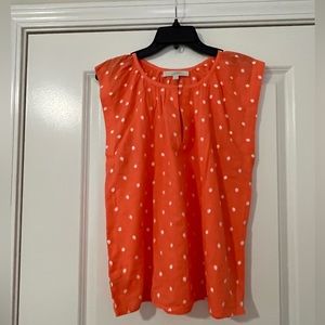 Loft Blouse | Orange and White | S